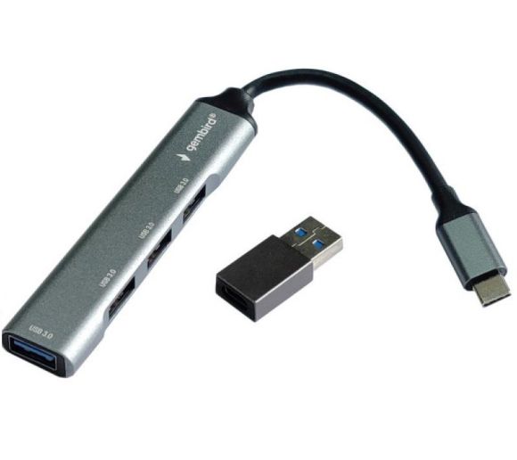 UHB-U3P4-05 HUB Type-C+A to 4*USB3.0 Aluminum_0