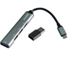 UHB-U3P4-05 HUB Type-C+A to 4*USB3.0 Aluminum_small_0