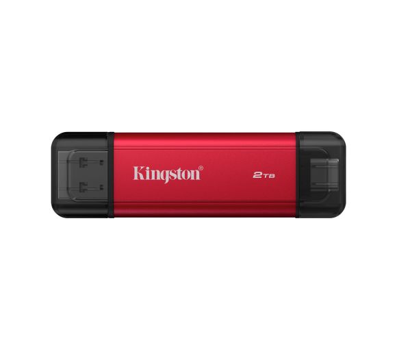 Kingston - Portable SSD 2TB, SPSD, USB 3.2 Gen.2 Type-A/Type-C, Read up to 1,050MB/s, Write up to 950 MB/s, Red_0