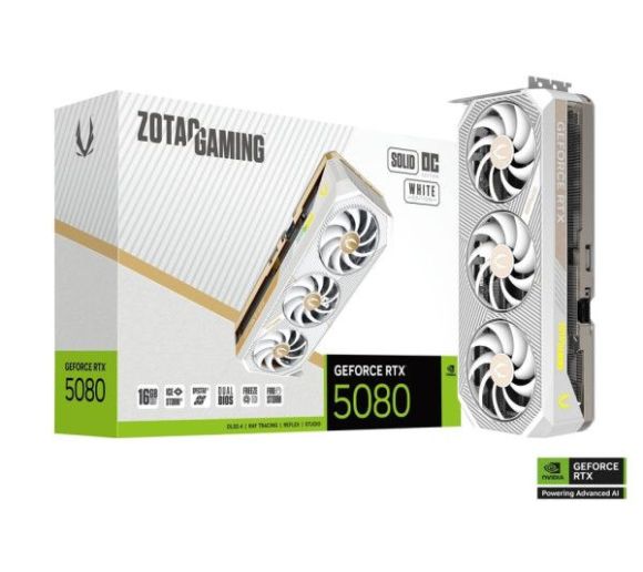 SVGA Zotac RTX 5080 SOLID OC White Edition 16GB GDDR7, ZT-B50800Q-10P_1