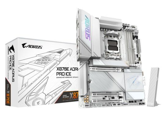 Gigabyte - AM5, X870E AORUS PRO X3D ICE, 4x DIMMs with AMD EXPO Memory Module Support, Extended Connectivity：Dual USB4 Type-C with DP-Alt, HDMI_0