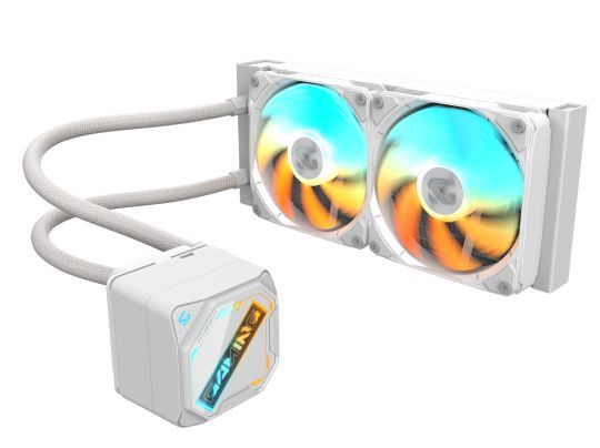 Gigabyte - WHITE, GAMING 240 all-in-one liquid cooler, DIY-friendly EZ-Chain fans with slide-lock and DAISY-CHAIN_0