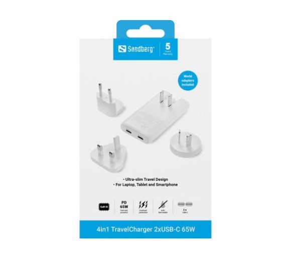 Sandberg 4in1 TravelCharger 2xUSB-C/A 65W 441-68_7