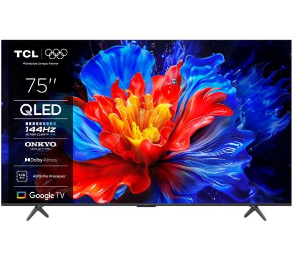 TCL - Televizor TCL 75P8K/QLED/75"/4K UHD/144Hz/Google TV/crna_0