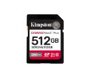 Kingston - SD Card 512GB, Canvas React Plus V60 Professional, SDXC Class10 UHS-II U3 V60, Up to 280MB/s read and 150MB/s write, for Full HD/2K/4K video recording_small_0
