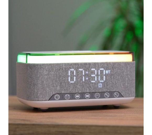 Zvučnik Mikado MD-W8 1200mah, 10W lampa/alarm/wireless punjač/sivi_2