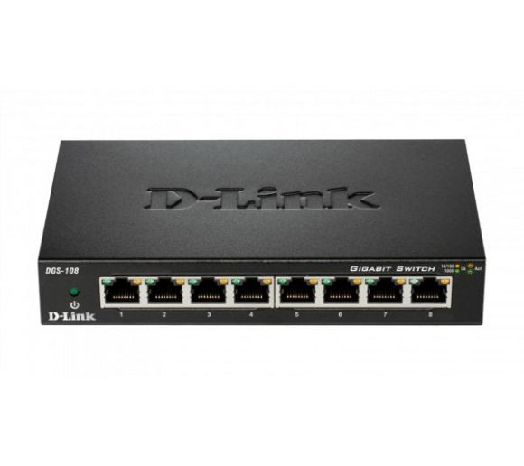 D-Link - LAN Switch D-Link DGS-108GL/E 10/100/1000Mbps 8port Metal Gigabit_0