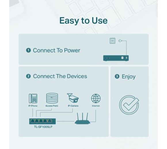TP-Link - LAN Switch TP-LINK TL-SF1005LP 10/100 5port (4 PoE)_3