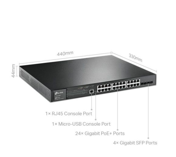LAN Switch TP-LINK TL-SG3428MP PoE+ L3-lite/24-port/ 4xSFP_1