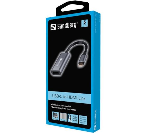 Adapter Sandberg USB-C to HDMI Link 4K/60 Hz 136-12_1
