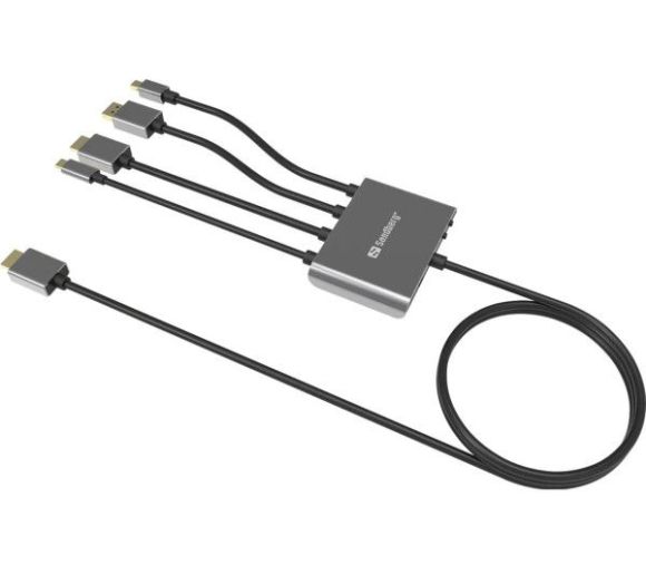 Kabl-display HUB Sandberg All-In-One USB C/DP/m DP/HDMI - HDMI 2m 509-21_1
