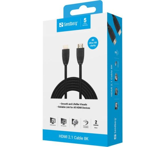 Kabl Sandberg 509-14 HDMI na HDMI M/M 2.1 8K 2m_1
