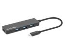 Manhattan - USB-C HUB 4port Manhattan 164924 3.2 G1/5Gbps/Crni_small_0
