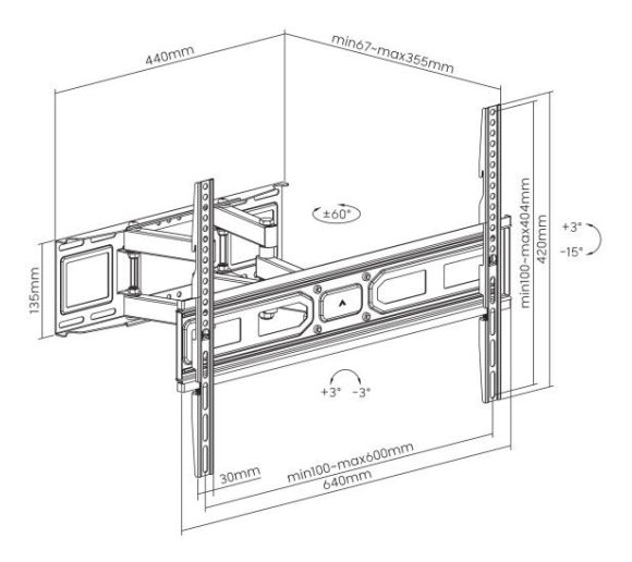 Manhattan - Nosač za TV zglobni Manhattan 462440 37"-80"_4