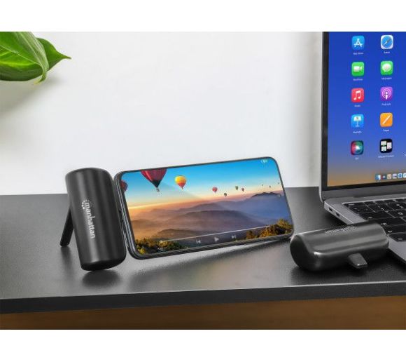 Manhattan - Powerbank Manhattan 1026336 5000mAh 10W/Black/USB-C_5