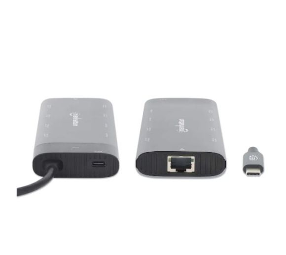 Manhattan - Docking station Manhattan 130714 10in1 USB-C - 2xHDMI/5xUSB/LAN/PD 100W_4