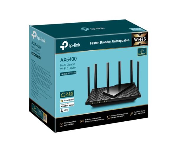 TP-Link - LAN Router TP-Link Archer AX72 PRO AX5400/WiFi6/3GLAN/1GWAN/1x2,5G WAN-LAN/USB_1