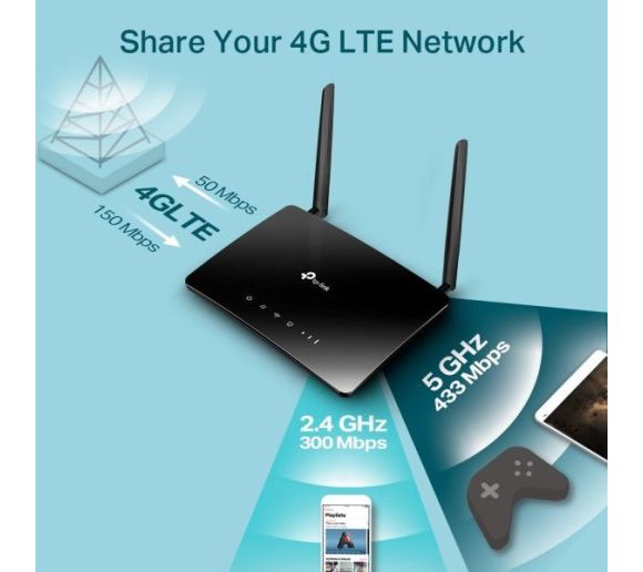 TP-Link - 4G Router TP-LINK Archer MR400 AC1200/4GLAN/SIM slot_5