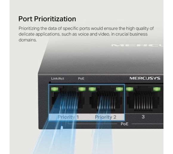 Mercusys - LAN Switch Mercusys MS105GP 5-port 10/100/1000 / 4PoE_4