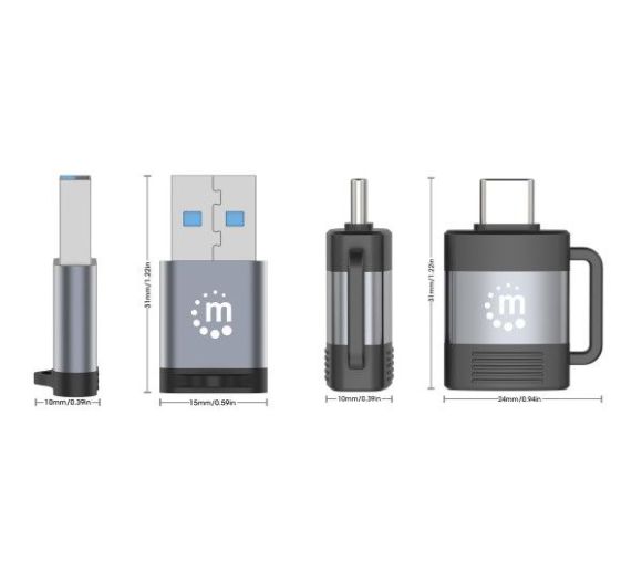 Manhattan - Adapter Manhattan 356329 USB 3.0 - USB-C M/F - F/M set 2 adaptera_4