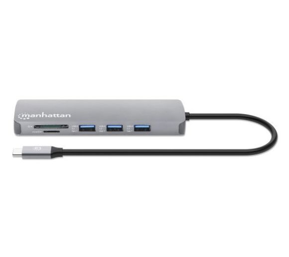 Manhattan - Docking station Manhattan 190459 9in1 USB-C - 1xHDMI/5xUSB/LAN/CR/PD 100W_3