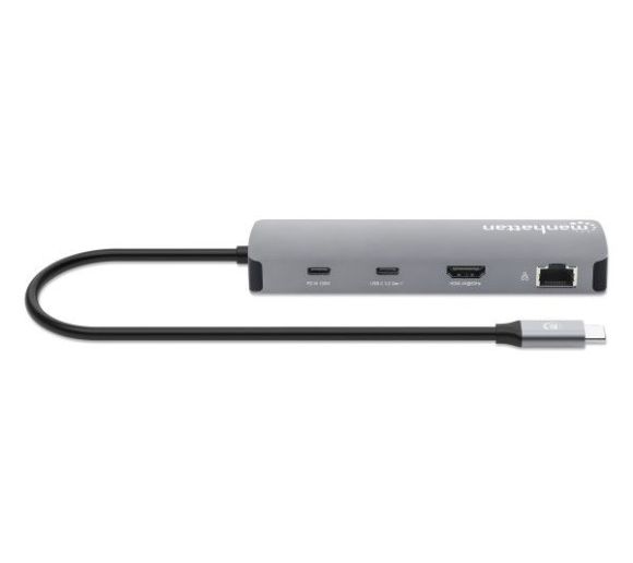 Manhattan - Docking station Manhattan 190459 9in1 USB-C - 1xHDMI/5xUSB/LAN/CR/PD 100W_4