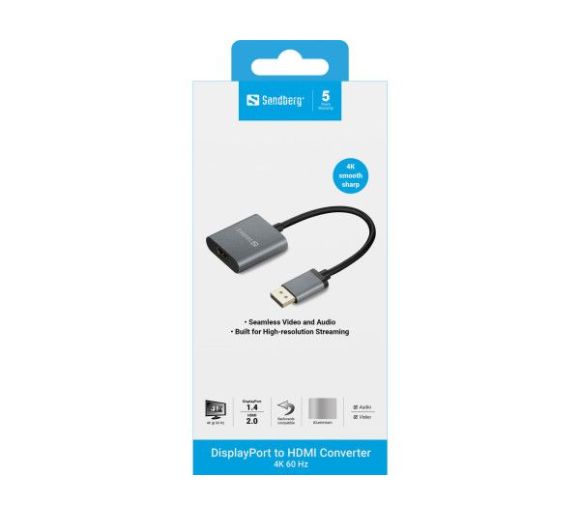 Adapter Sandberg DisplayProt 1.4- HDMI M/F 2.0 4K 509-19_1