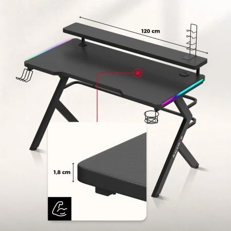 Huzaro -  Hero 5 RGB Crni Gaming sto_7