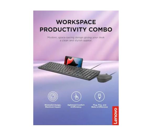 Lenovo - Tastatura+miš LENOVO Lenovo 310/žicni set/USB-A /SRB/crna_4