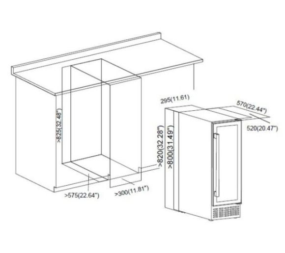 Ugradni vinski frižider HEINNER HRV-ABI56DRL20 /56l/20boca(750ml)/1zona_2