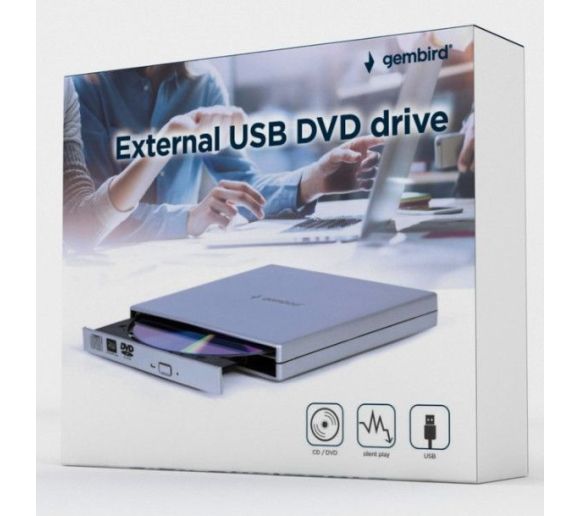 Gembird - DVD-USB-021-SV Gembird eksterni USB CD/DVD drive Citac-rezac USB, silve_0