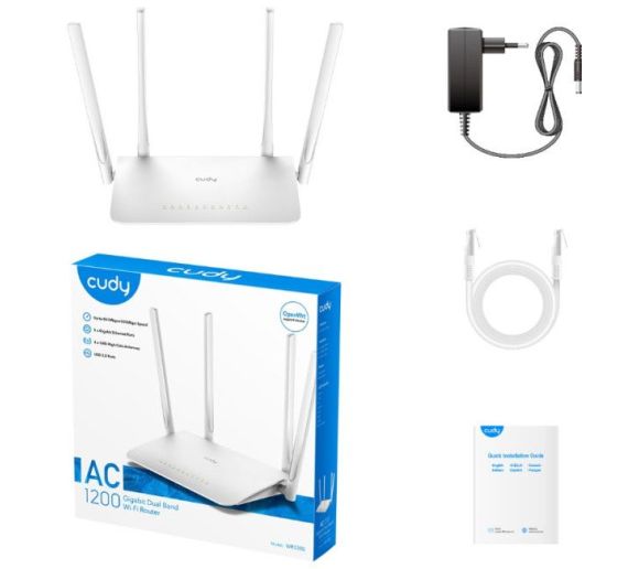 Cudy WR1300 AC1200 Gigabitni Ruter | Dual-Band | Mesh | 4x5dBi |_0