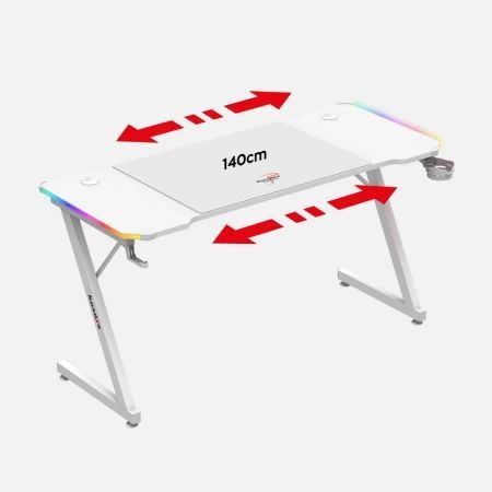 Huzaro - Hero 3.3 Beli RGB Gaming sto 140x60cm_6