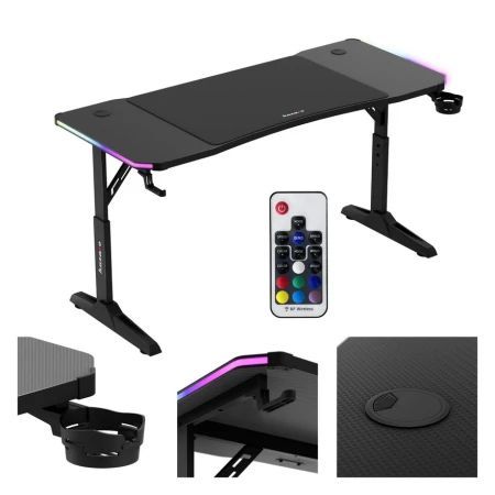 Huzaro - Hero 3.6 Crni RGB Podesivi Gaming sto 140x60cm_2