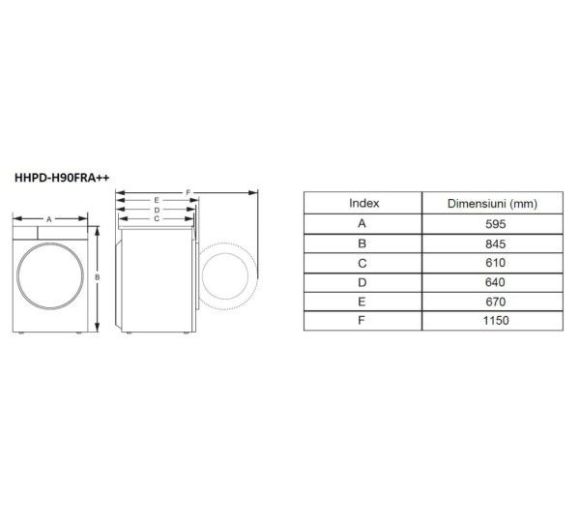Mašina za sušenje veša HEINNER HHPD-H90FRA++ 9kg/15programa/toplotna pumpa_3
