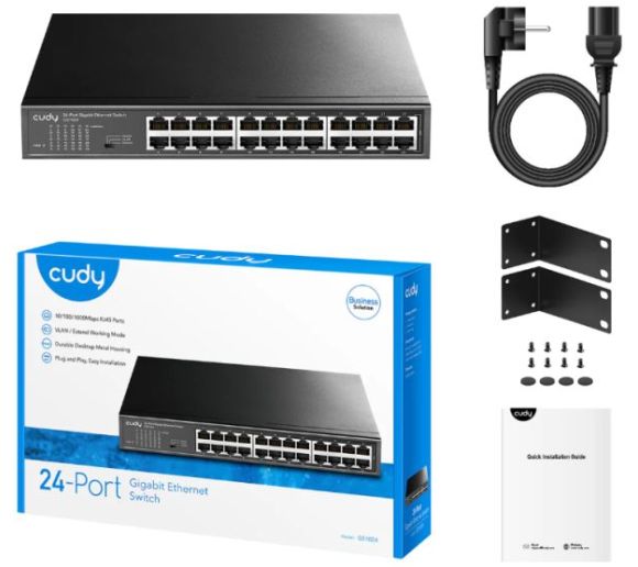 Cudy GS1024 Gigabitni Switch sa 24 Porta | Rackmount | 10/100/1000M |_0
