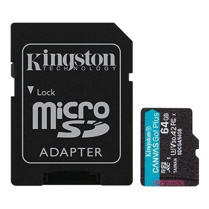Kingston - MEM SD MICRO 64GB Canvas Go! Plus + ADP SDCG4/64GB_0