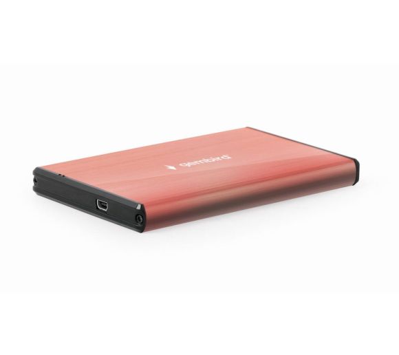 Gembird - HDD/SSD External Enclosure, 2.5``, SATAIII, USB3.0, Brushed aluminium, Pink_0