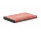 Gembird - HDD/SSD External Enclosure, 2.5``, SATAIII, USB3.0, Brushed aluminium, Pink_small_0