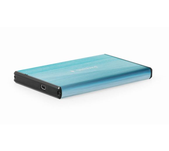 Gembird - HDD/SSD External Enclosure, 2.5``, SATAIII, USB3.0, Brushed aluminium, Blue_0