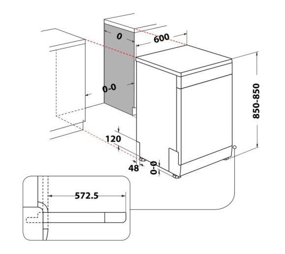 WHIRLPOOL - WH4FFC14BN6W mašina za pranje sudova - 60cm _0