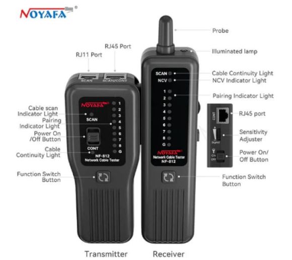 NOYAFA - Noyafa NF-812 LAN Tester | Provera RJ45 i RJ11 Kablova |_3