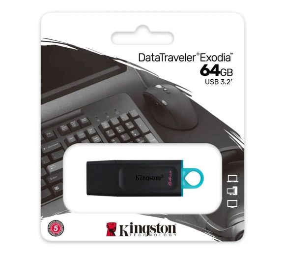 Kingston - Kingston 64GB DataTraveler Exodia USB 3.2 | Brz i Pouzdan Fleš |_1