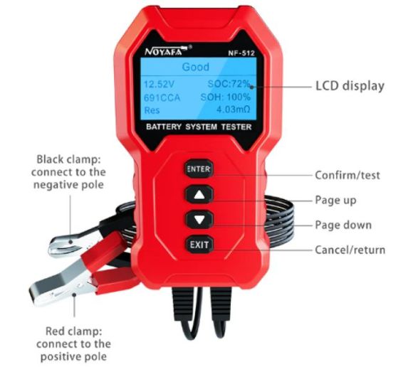 NOYAFA - Noyafa NF-512 Tester Akumulatora i Baterija | Digitalni Analizator |_3