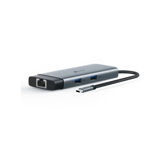 TP-Link - Hub TP-LINK UH6120C USB Type-C 6-Port Hub/1×USB-C/1× HDMI 4K 60Hz Port/1  USB-C PD 100W Port/1× RJ4_2