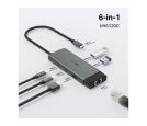 TP-Link - Hub TP-LINK UH6120C USB Type-C 6-Port Hub/1×USB-C/1× HDMI 4K 60Hz Port/1  USB-C PD 100W Port/1× RJ4_small_5