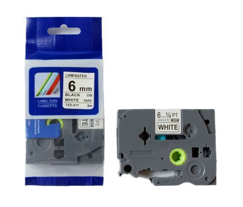 PUTY - Kompatibilna Brother TZe-211 Traka 6mm | Crno na Belo |_0