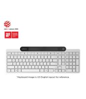 Lenovo - Lenovo 800 Self-Charging Bluetooth Keyboard  White US GREEK 103P Self-Charging by Ambient Light Bluetooth 5.1 USB-C