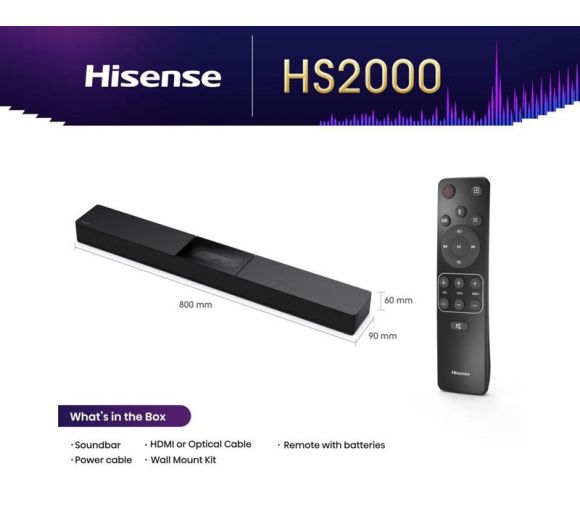 HISENSE - HS2000 soundbar crni _2
