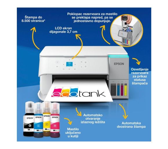 EPSON - L4366 EcoTank wireless multifunkcijski inkjet štampač beli _1